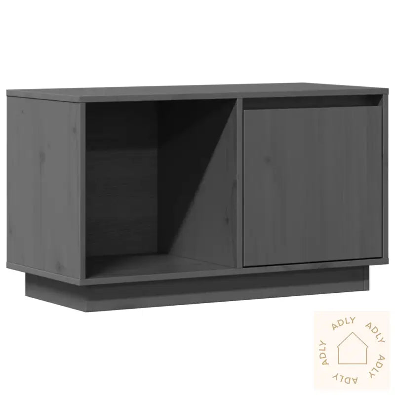 Tv-Benk Grå 74X35X44 Cm Heltre Furu