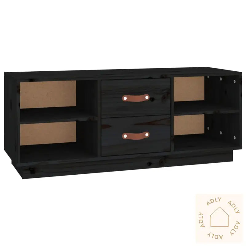 Tv-Benk Svart 100X34X40 Cm Heltre Furu
