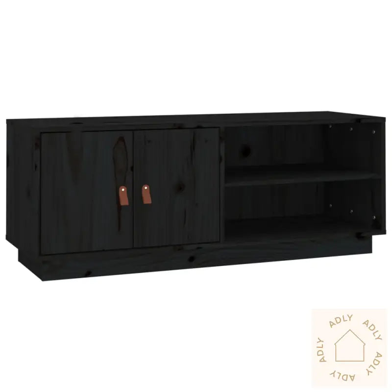Tv-Benk Svart 105X34X40 Cm Heltre Furu