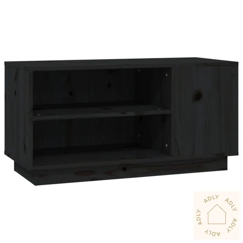 Tv-Benk Svart 80X35X40,5 Cm Heltre Furu