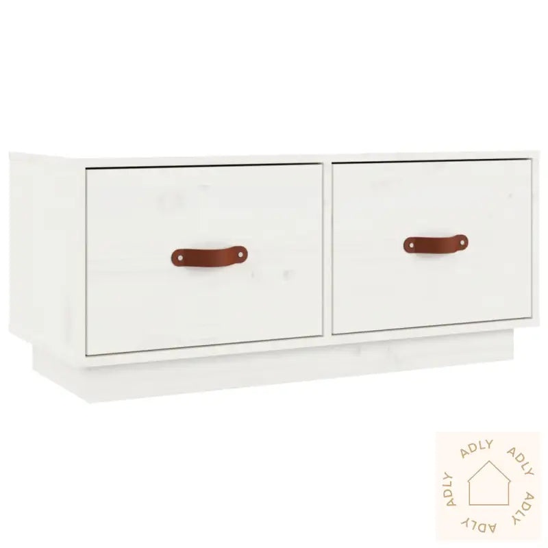 Tv-Benk Hvit 80X34X35 Cm Heltre Furu