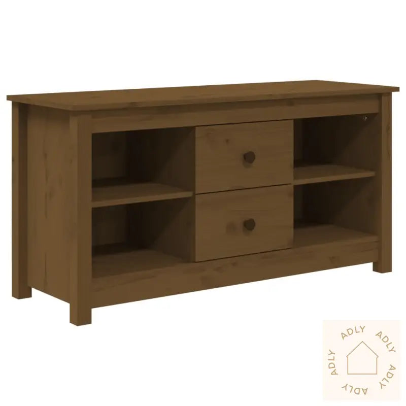 Tv-Benk Honningbrun 103X36,5X52 Cm Heltre Furu