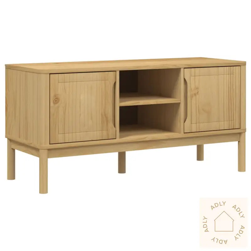 Tv-Benk Floro Voksbrun 114X43X55 Cm Heltre Furu