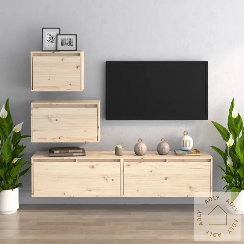 Tv-Benker 4 Stk Heltre Furu