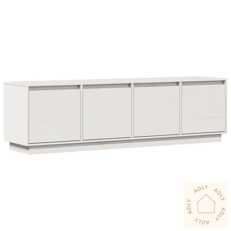 Tv-Benk Hvit 156X37X45 Cm Heltre Furu