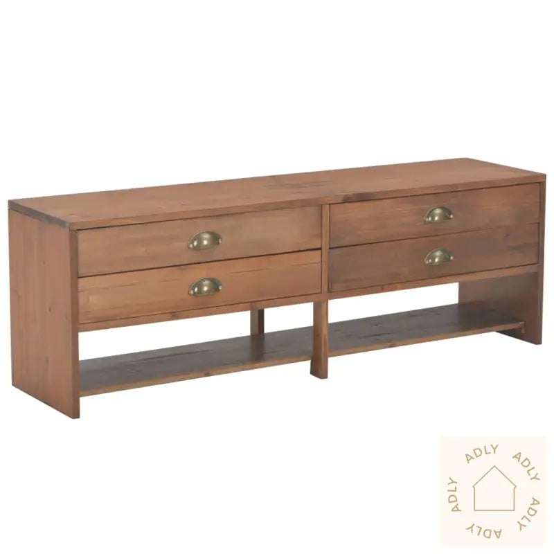 Tv-Benk Med 4 Skuffer 120X30X40 Cm Heltre Gran