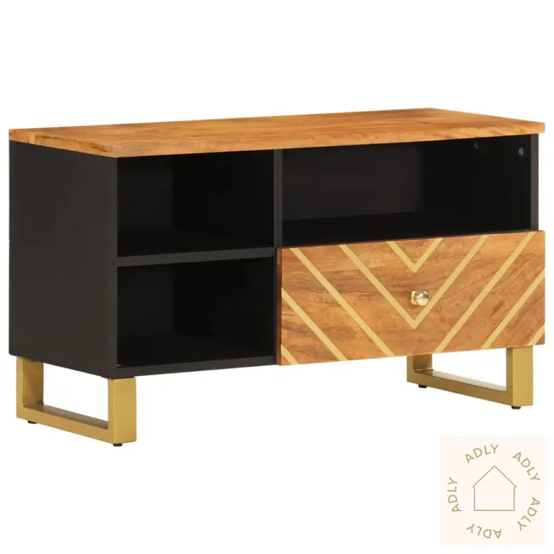 Tv-Benk Brun Og Svart 80X33,5X46 Cm Heltre Mango