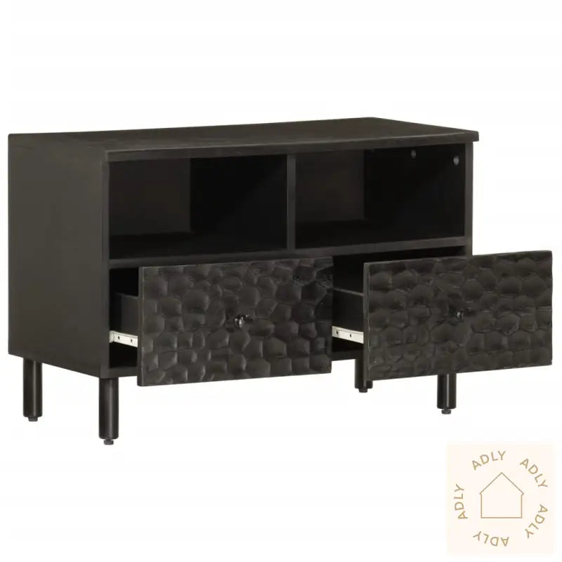 Tv-Benk Svart 70X33X46 Cm Heltre Mango