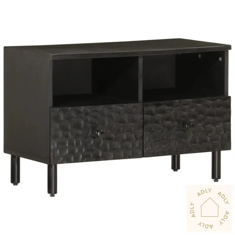 Tv-Benk Svart 70X33X46 Cm Heltre Mango