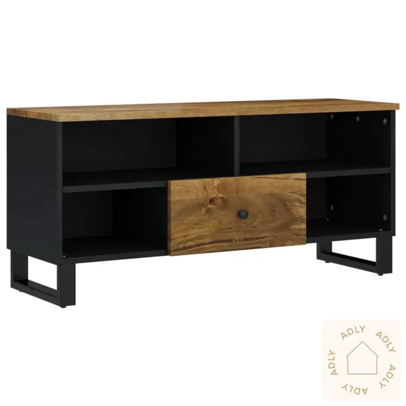 Tv-Benk 100X33X46 Cm Heltre Mango Og Konstruert Tre