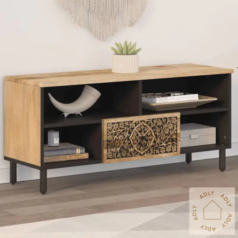 Tv-Benk 100X33X46 Cm Heltre Mango