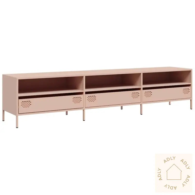 Tv-Benk Rosa 202X39X43,5 Cm Kaldvalset Stål