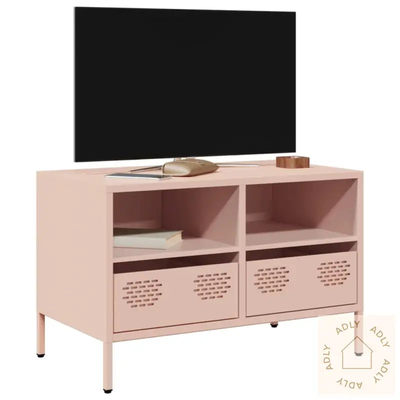 Tv-Benk Rosa 68X39X43,5 Cm Kaldvalset Stål