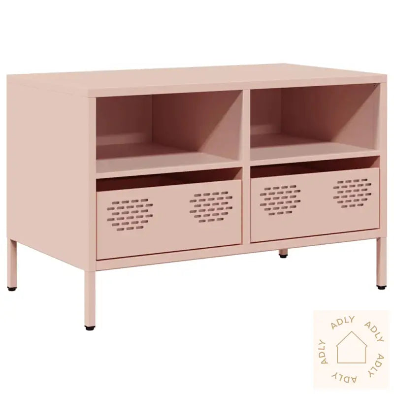 Tv-Benk Rosa 68X39X43,5 Cm Kaldvalset Stål