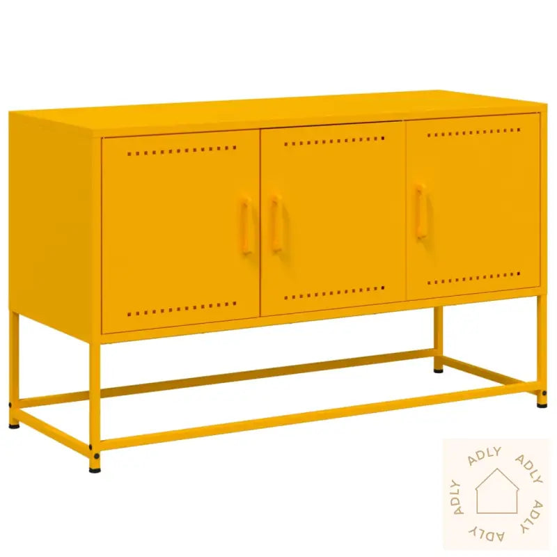 Tv-Benk Sennepsgul 100,5X39X60,5 Cm Stål