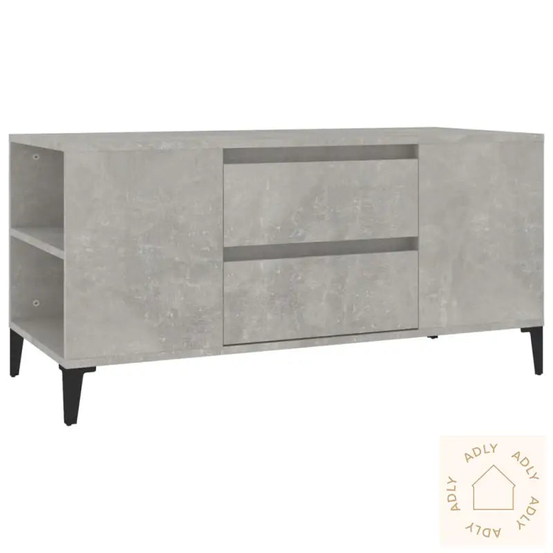 Tv-Benk Betonggrå 102X44,5X50 Cm Konstruert Tre