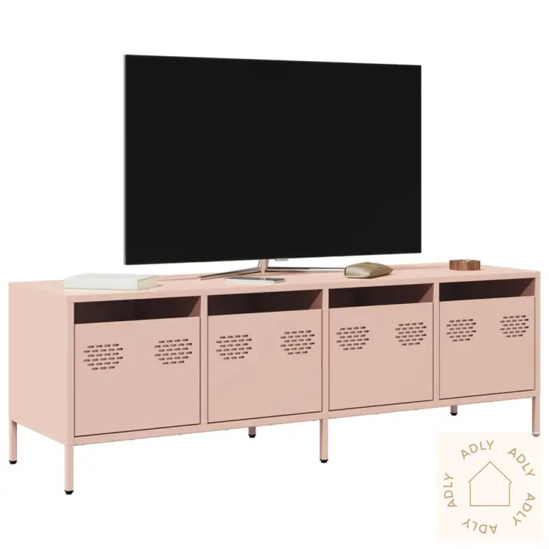 Tv-Benk Rosa 135X39X43,5 Cm Kaldvalset Stål