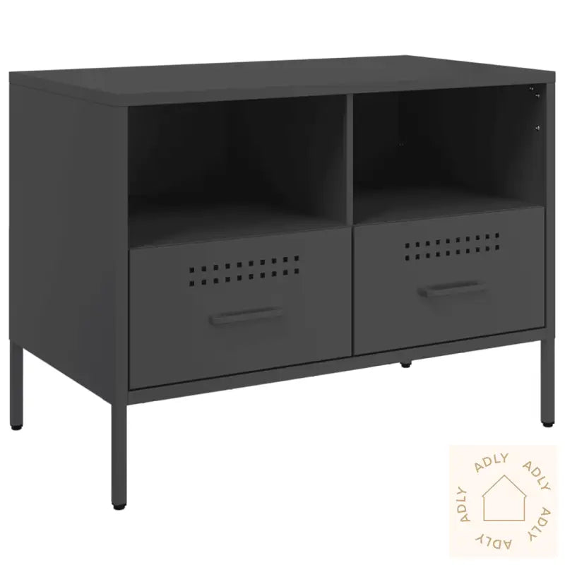 Tv-Benk Svart 68X39X50,5 Cm Stål