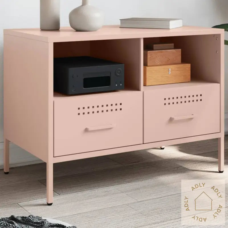 Tv-Benk Rosa 68X39X50,5 Cm Stål