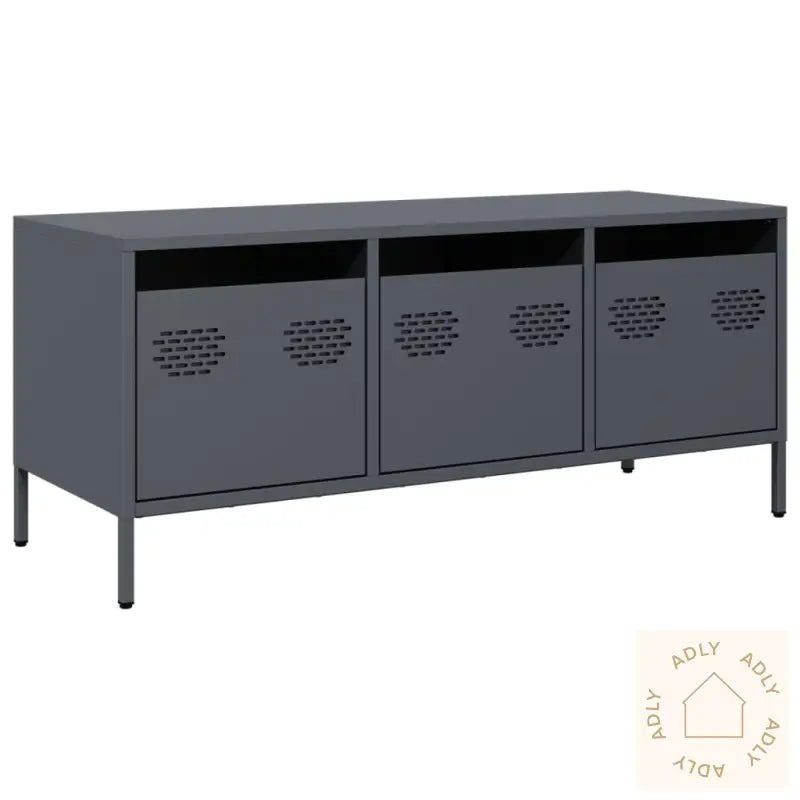 Tv-Benk Antrasitt 101,5X39X43,5 Cm Kaldvalset Stål