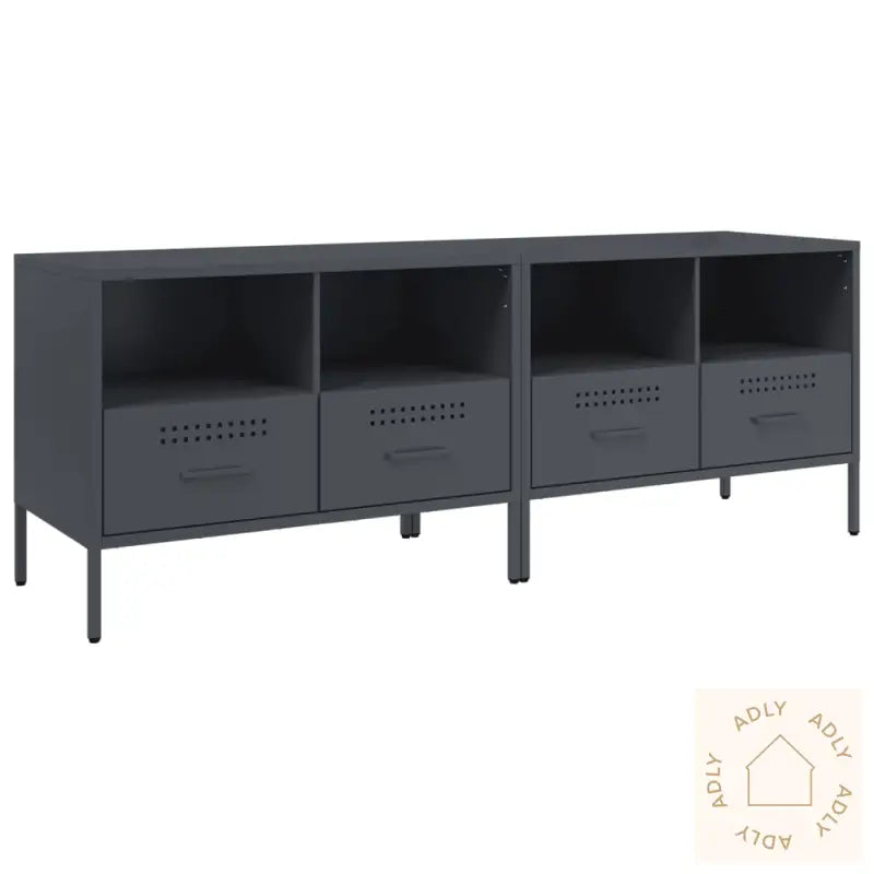 Tv-Benker 2 Stk Antrasitt 68X39X50,5 Cm Stål