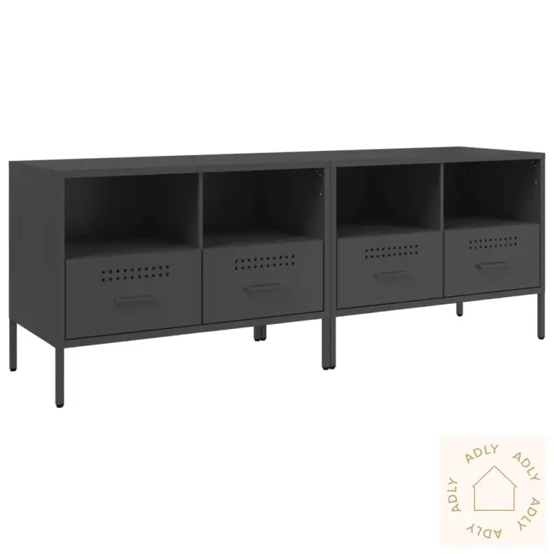 Tv-Benker 2 Stk Svart 68X39X50,5 Cm Stål
