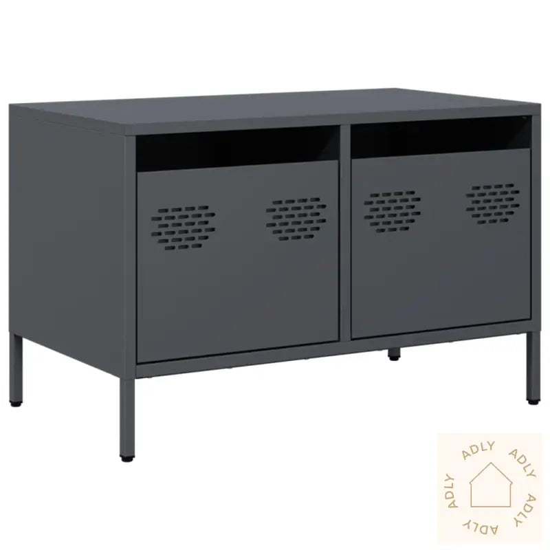 Tv-Benk Antrasitt 68X39X43,5 Cm Kaldvalset Stål