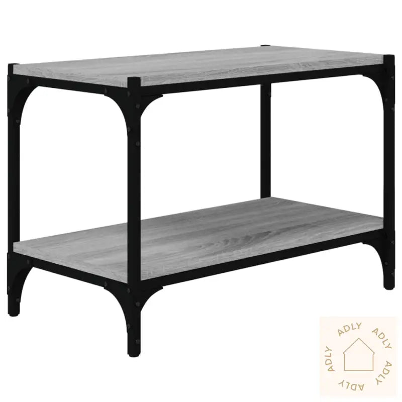 Tv-Benk Grå Sonoma 60X33X41 Cm Konstruert Tre Og Stål
