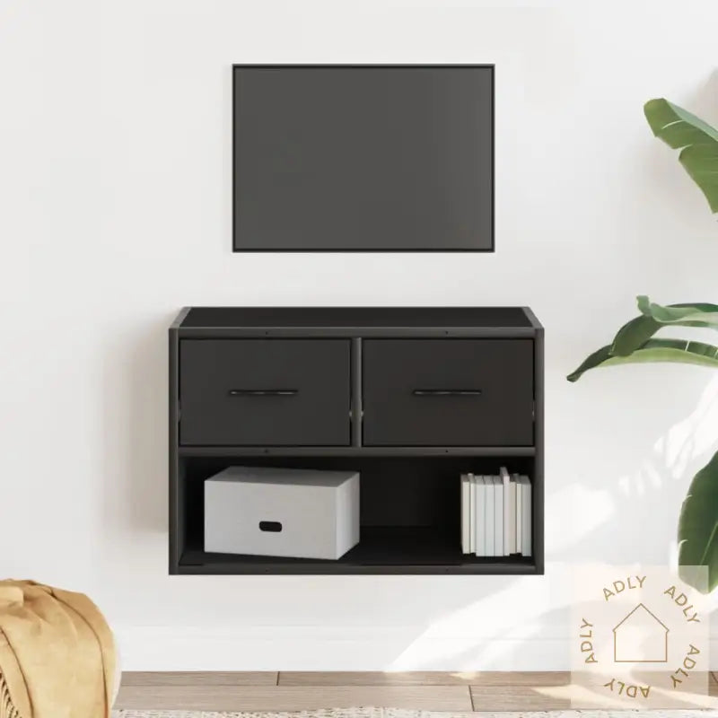 Tv-Benk Svart 60X31X39,5 Cm Konstruert Tre Og Metall