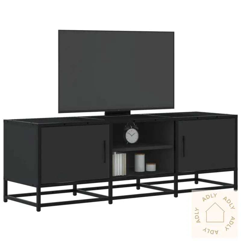 Tv-Benk Svart 120X35X41 Cm Konstruert Tre Og Metall