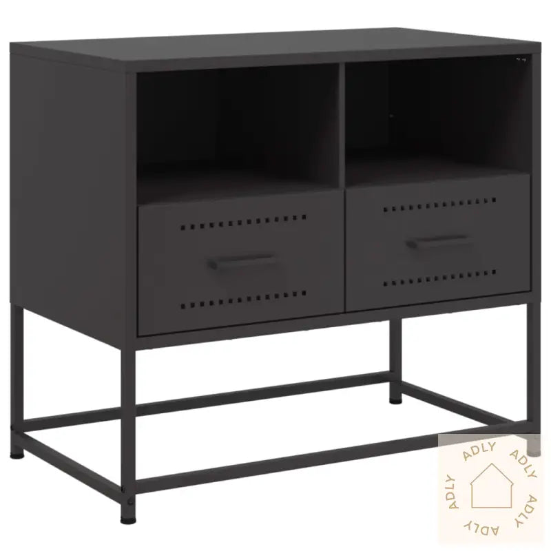 Tv-Benk Svart 68X39X60,5 Cm Stål