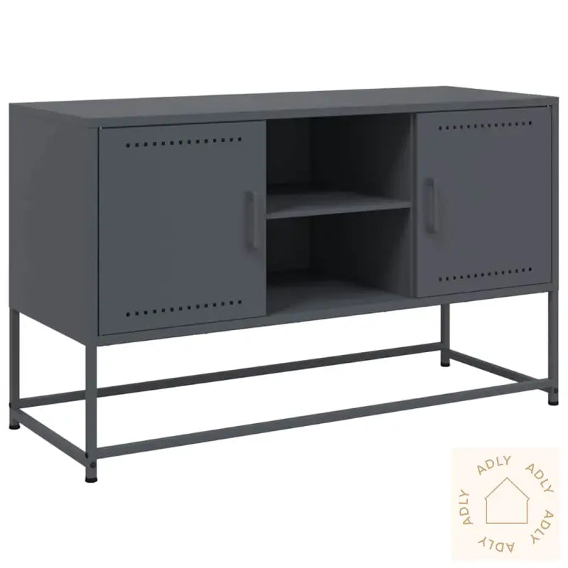 Tv-Benk Antrasitt 100,5X39X60,5 Cm Stål