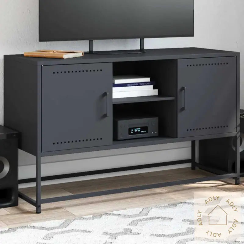 Tv-Benk Antrasitt 100,5X39X60,5 Cm Stål