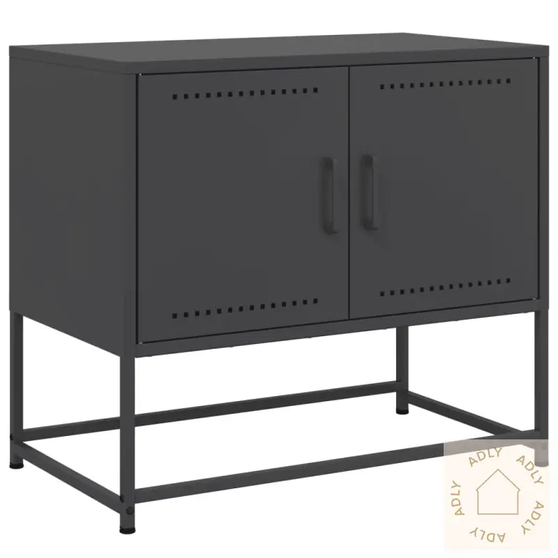 Tv-Benk Svart 68,5X39X60,5 Cm Stål