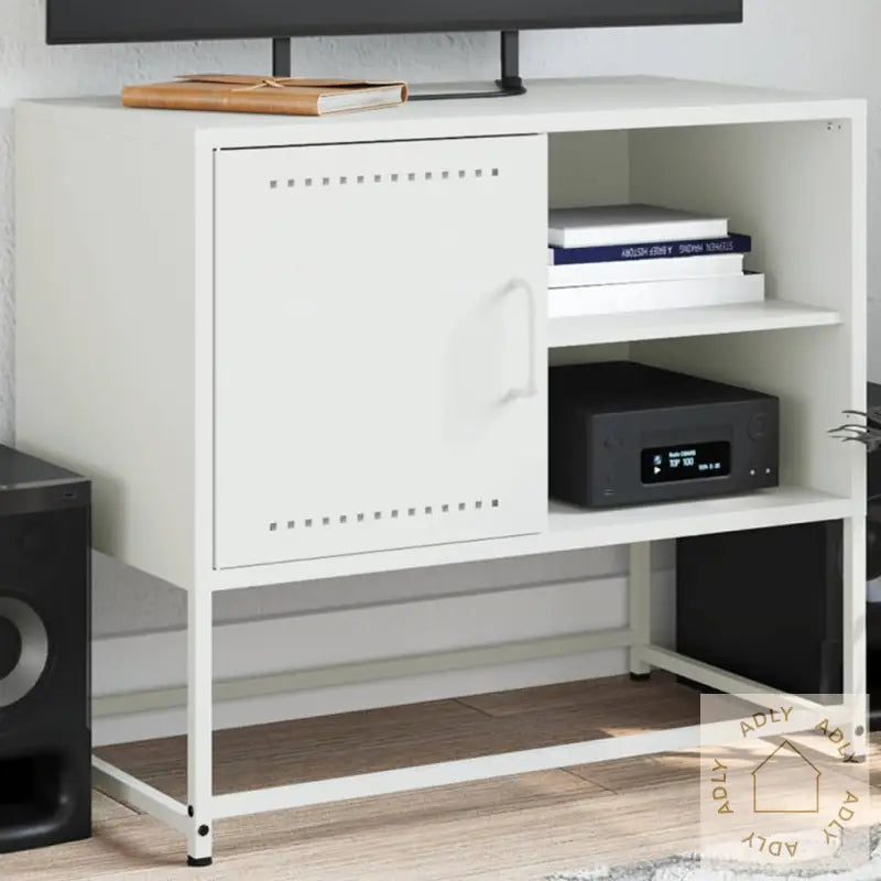 Tv-Benk Olivengrønn 100,5X39X60,5 Cm Stål