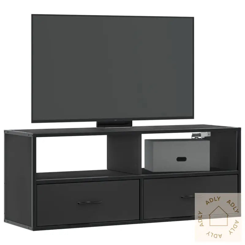 Tv-Benk Svart 100X31X39,5 Cm Konstruert Tre Og Metall