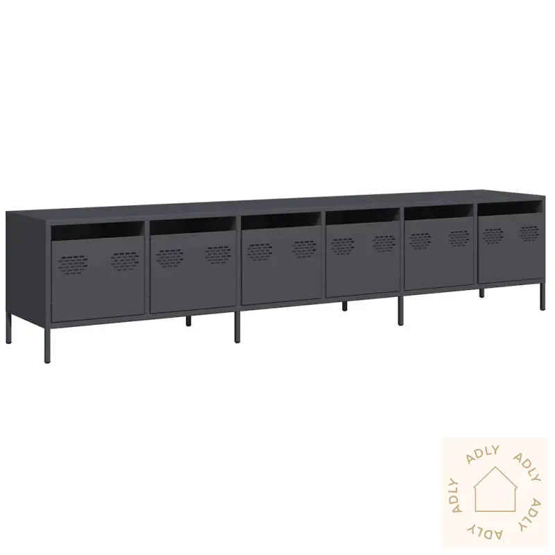 Tv-Benk Antrasitt 202X39X43,5 Cm Kaldvalset Stål