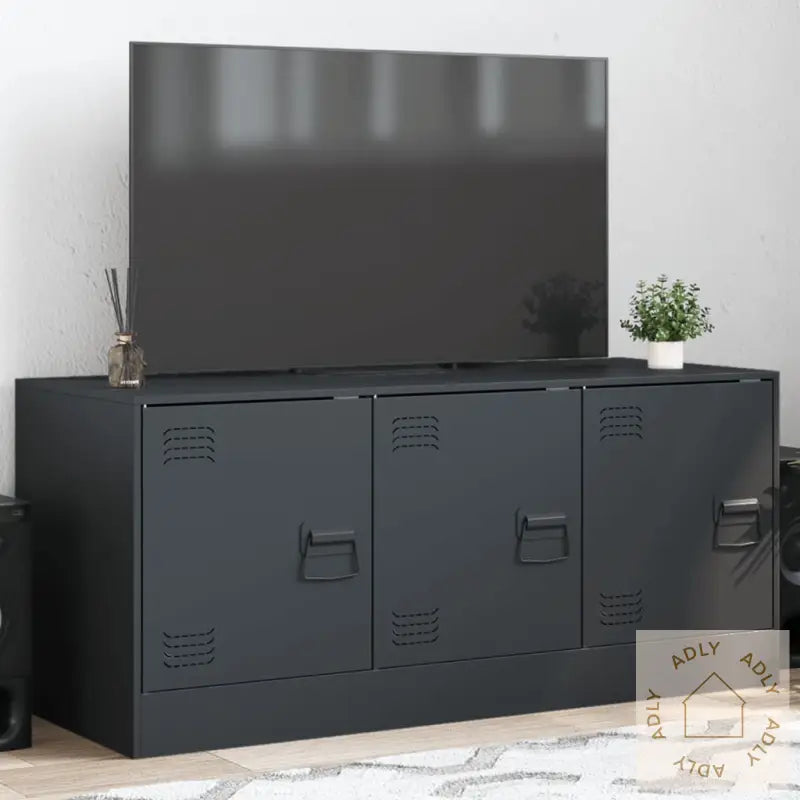 Tv-Benk Antrasitt 99X39X44 Cm Stål