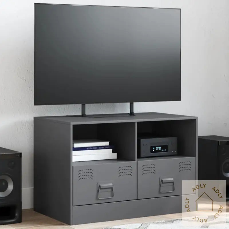 Tv-Benk Antrasitt 67X39X44 Cm Stål