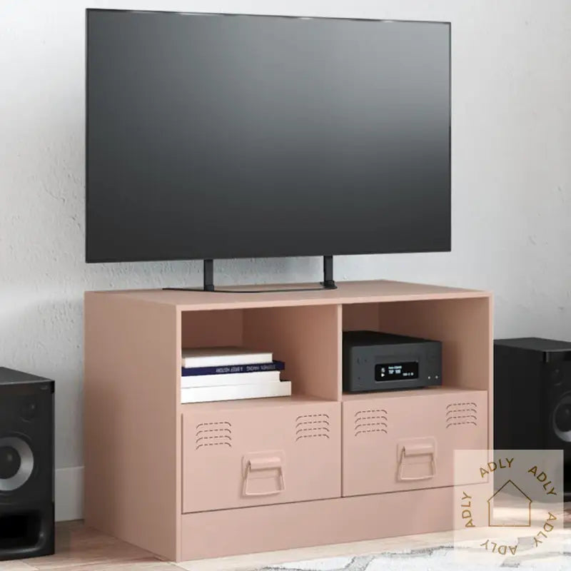 Tv-Benk Rosa 67X39X44 Cm Stål