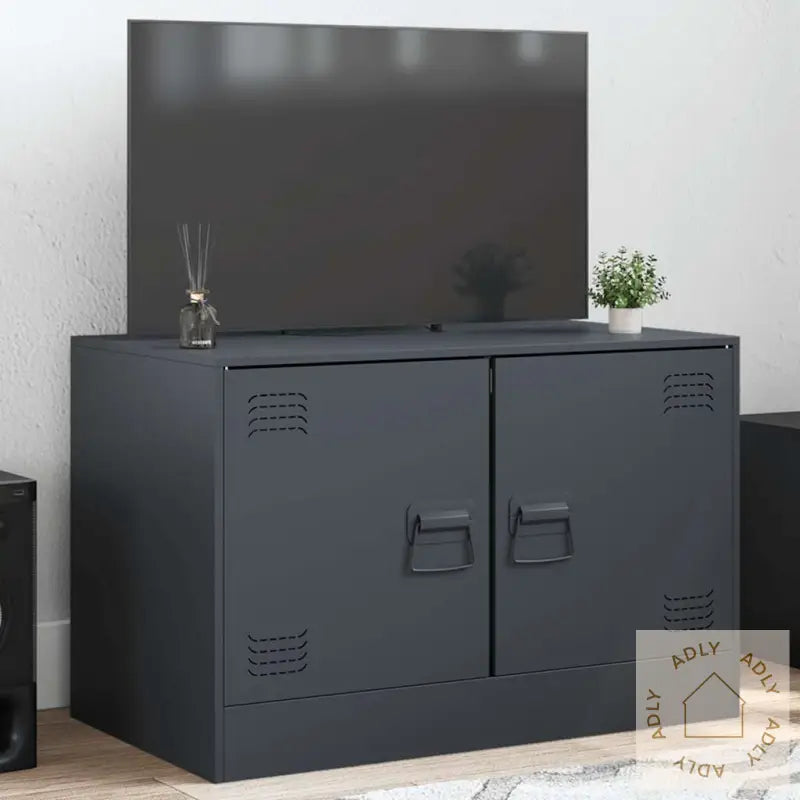 Tv-Benk Antrasitt 67X39X44 Cm Stål