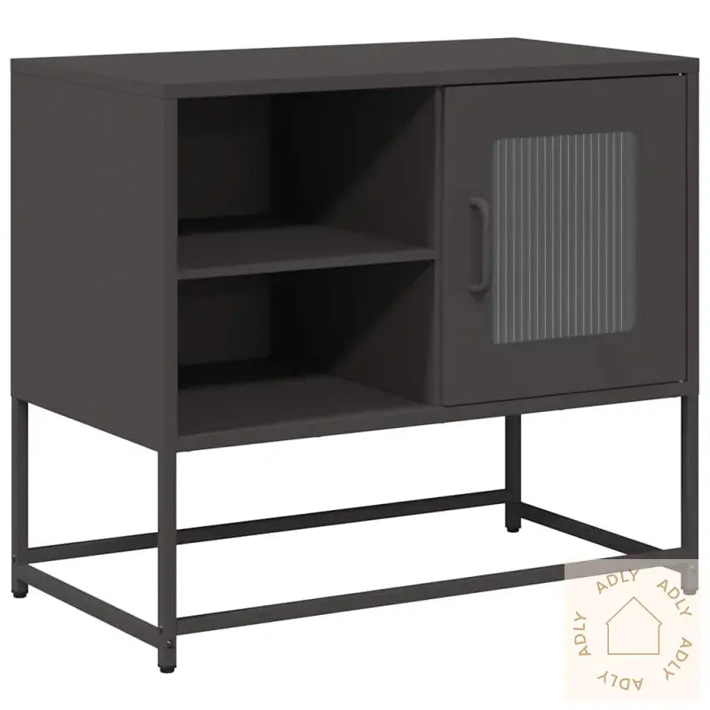 Tv-Benk Svart 68X39X60,5 Cm Stål