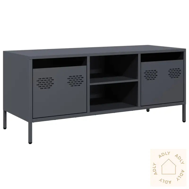 Tv-Benk Antrasitt 101,5X39X43,5 Cm Kaldvalset Stål