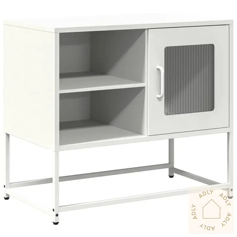 Tv-Benk Hvitt 68X39X60,5 Cm Stål