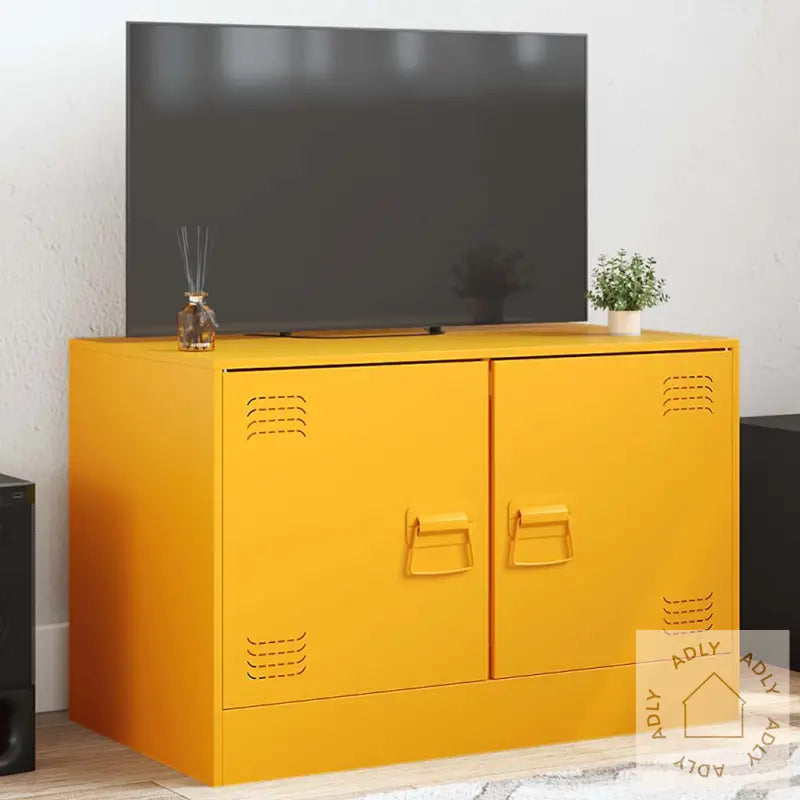Tv-Benk Sennepsgul 67X39X44 Cm Stål