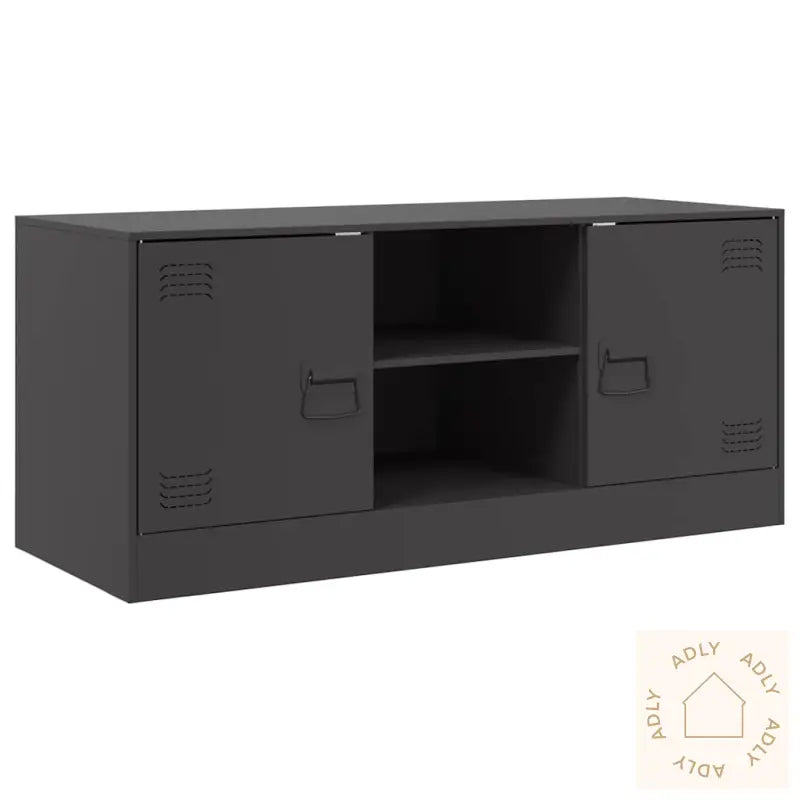Tv-Benk Svart 99X39X44 Cm Stål
