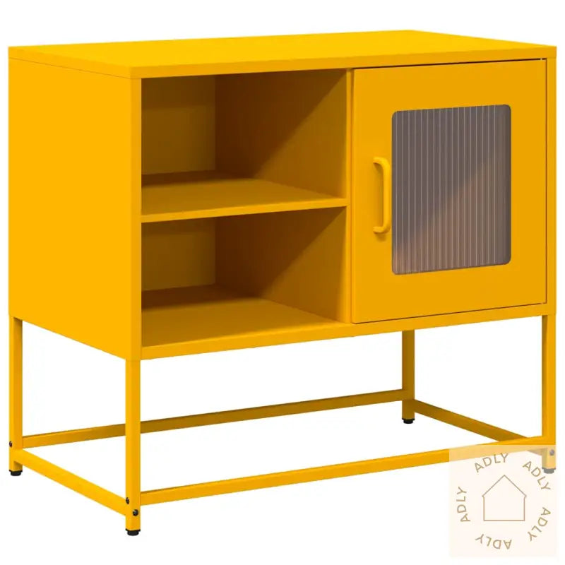 Tv-Benk Sennepsgul 68X39X60,5 Cm Stål