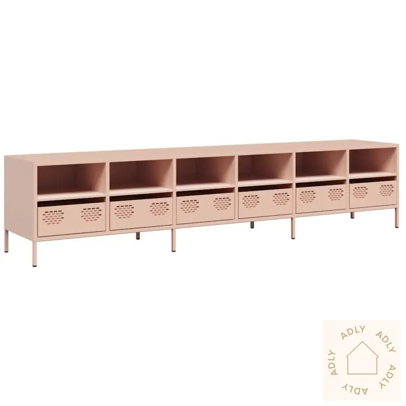 Tv-Benk Rosa 202X39X43,5 Cm Kaldvalset Stål