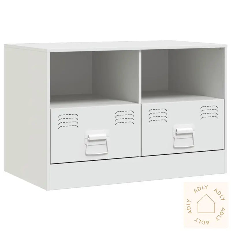 Tv-Benk Hvit 67X39X44 Cm Stål