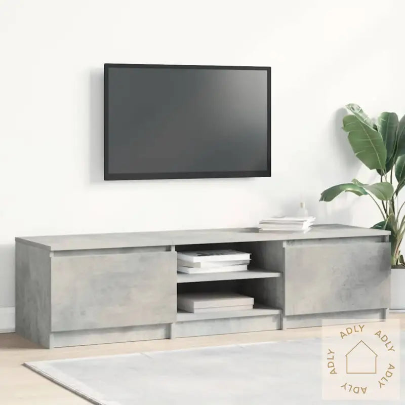Tv-Benk Betonggrå 140X40X35,5 Cm Konstruert Tre